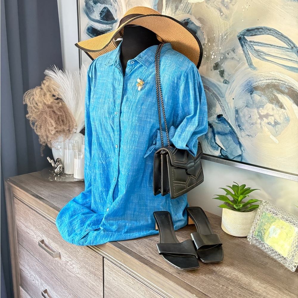 Hatley Blue Button-Up dress